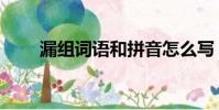 漏組詞語和拼音怎么寫(漏組詞語)