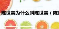 陳世美為什么叫陳世美(陳世美是什么意思)