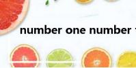 number one number two是什么歌