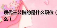 現代三公指的是什么職位(現代三公指的是什么)