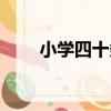小學四十條（關于小學四十條簡介）