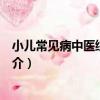 小兒常見病中醫綜合療法（關于小兒常見病中醫綜合療法簡介）
