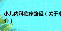 小兒內科臨床路徑(關于小兒內科臨床路徑簡介)