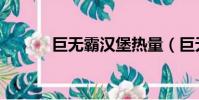 巨無霸漢堡熱量(巨無霸漢堡)