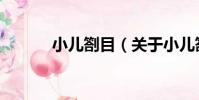 小兒劄目(關于小兒劄目簡介)