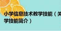 小學信息技術教學技能(關于小學信息技術教學技能簡介)