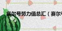 賽爾號努力值總匯(賽爾號努力值大全)