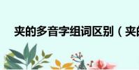 夾的多音字組詞區別(夾的多音字組詞)