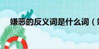 嫌惡的反義詞是什么詞(嫌惡的反義詞)