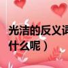 光潔的反義詞是什么呢英語（光潔的反義詞是什么呢）