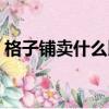 格子鋪賣什么比較賺錢（格子鋪適合賣什么）