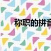 稱職的拼音愚蠢的拼音（稱職的拼音）