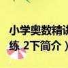 小學奧數精講精練 2下（關于小學奧數精講精練 2下簡介）
