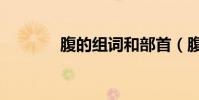 腹的組詞和部首(腹的組詞)