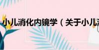 小兒消化內鏡學(關于小兒消化內鏡學簡介)
