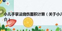 小兒手掌法燒傷面積計算(關于小兒手掌法燒傷面積計算簡介)