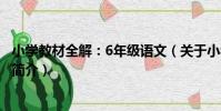 小學教材全解:6年級語文(關于小學教材全解:6年級語文簡介)