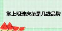 掌上明珠床墊是幾線品牌(掌上明珠床)