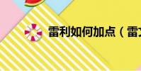 雷利如何加點(雷文加點)