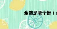 全選是哪個鍵(全選)