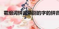 雹組詞拼音帶別的字的拼音(雹組詞拼音)