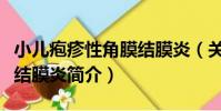 小兒皰疹性角膜結膜炎(關于小兒皰疹性角膜結膜炎簡介)