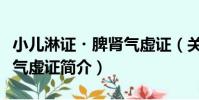 小兒淋證?脾腎氣虛證(關于小兒淋證?脾腎氣虛證簡介)