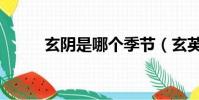 玄陰是哪個季節(玄英哪個季節)