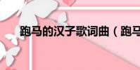 跑馬的漢子歌詞曲(跑馬的漢子歌詞)