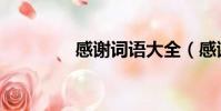 感謝詞語大全(感謝詞語)