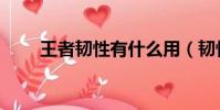 王者韌性有什么用(韌性有什么用)