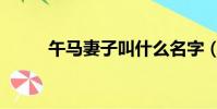 午馬妻子叫什么名字(午馬妻子)