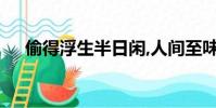 偷得浮生半日閑,人間至味是清歡下一句