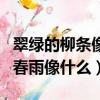翠綠的柳條像什么密密的春雨像什么（密密的春雨像什么）