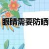 眼睛需要防曬嗎小雞莊園（眼睛需要防曬嗎）