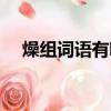 燥組詞語有哪些詞語有哪些（燥組詞語）