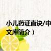 小兒藥證直訣/中醫經典文庫（關于小兒藥證直訣/中醫經典文庫簡介）