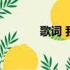 歌詞 我走后（我走以后歌詞）