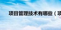 項目管理技術有哪些(項目管理技術)