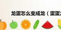 龍蛋怎么變成龍(蛋蛋龍怎么升級)