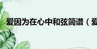 愛因為在心中和弦簡譜(愛因為在心中吉他譜)
