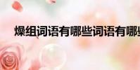 燥組詞語有哪些詞語有哪些(燥組詞語)