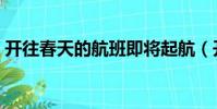 開往春天的航班即將起航(開往春天的航班)