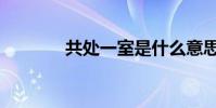 共處一室是什么意思(共處)