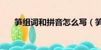 筍組詞和拼音怎么寫(筍組詞和拼音)