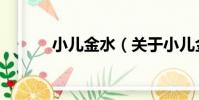 小兒金水(關于小兒金水簡介)