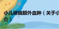 小兒硬腦膜外血腫(關于小兒硬腦膜外血腫簡介)