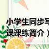 小學生同步寫字課課練（關于小學生同步寫字課課練簡介）
