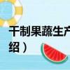 干制果蔬生產技術（關于干制果蔬生產技術介紹）