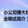 小公司賺大錢商業模式（關于小公司賺大錢商業模式簡介）